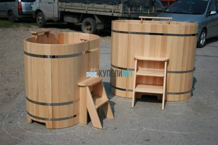 Купель овальная из кедра h120 / 78*120