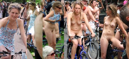 Лондонский велопробег world naked bike ride