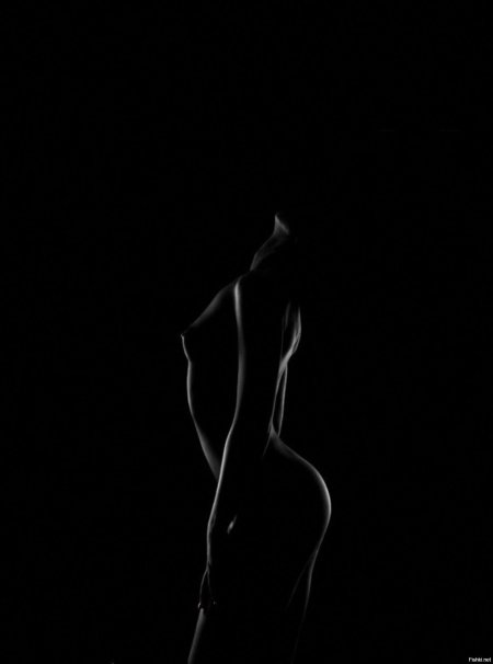 Силуэт голой женщины