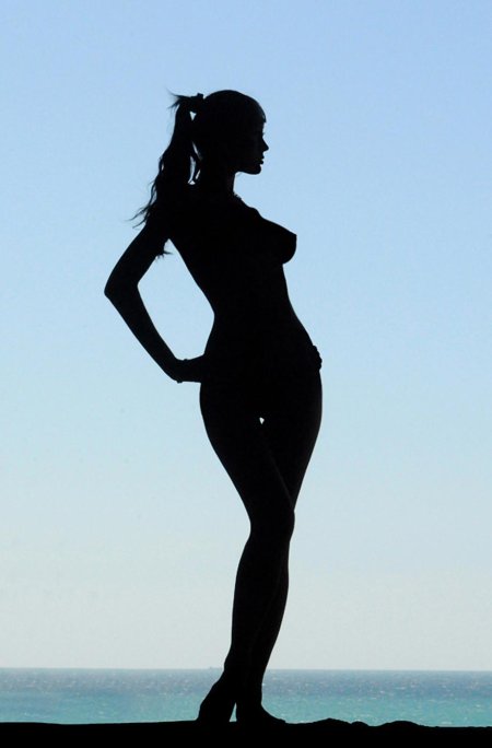 Силуэт стройной девушки