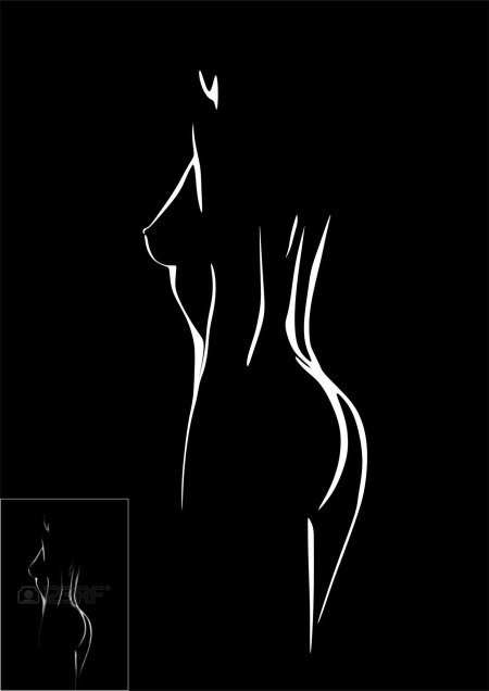 Картина женский силуэт
