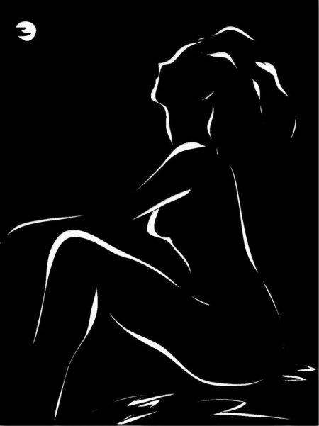 Картина силуэт женщины