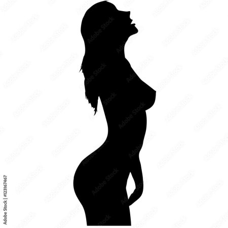 Силуэт фигуры девушки