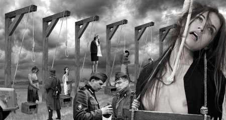 Красивые голые девушки на виселице