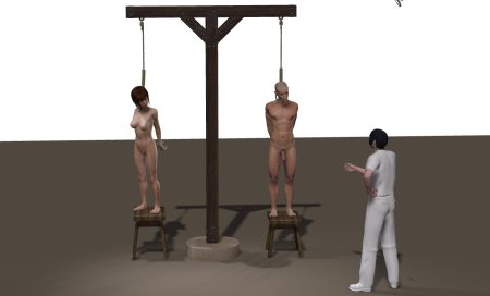 Повешенные голые женщины