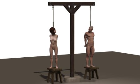 Повешенные голые женщины