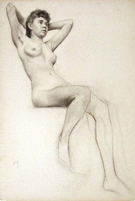 Карандашный портрет ню