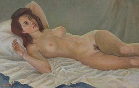 Голые женщины позируют художнику