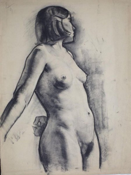 Рисунок обнаженной женщины