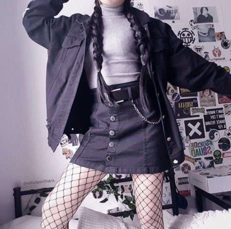 Goth outfit грандж корейская одежда