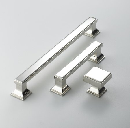 Ручки мебельные арт деко хром