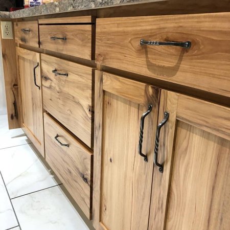 Wood kitchen cabinets