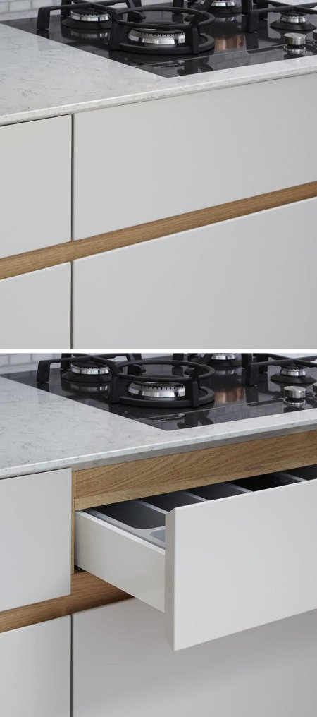 Кухня с интегрированной ручкой