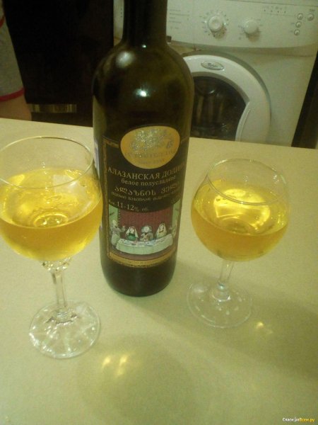 Алазанская долина белое полусладкое