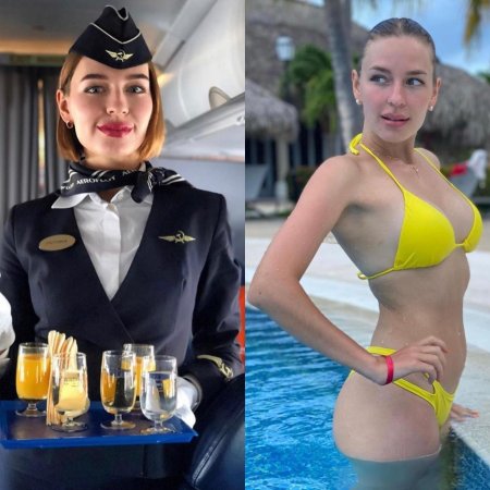 Стюардессы в купальниках