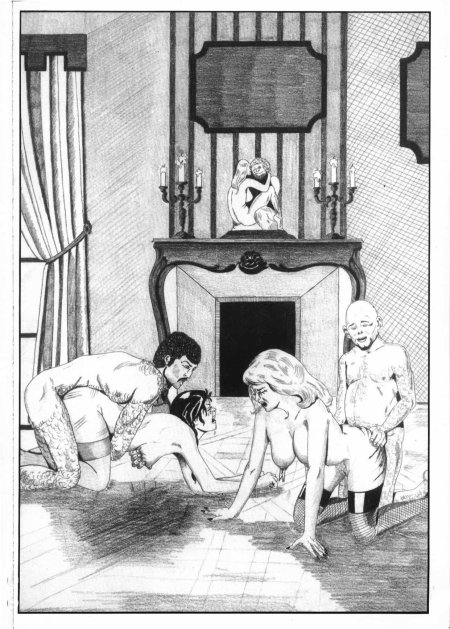 Порно рисунки ретро