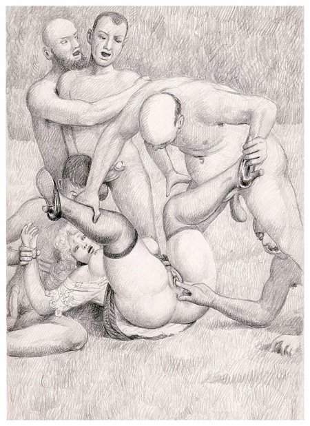 Эротические групповые рисунки