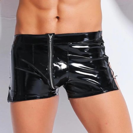 Кожаные шорты мужские