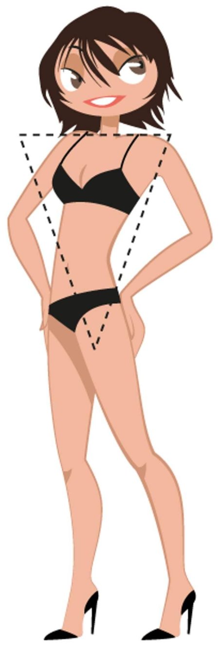 Женская фигура треугольник