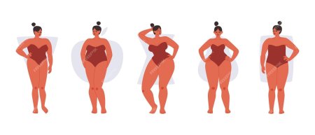 Фигура яблоко у женщин в купальнике