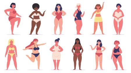 Фигуры женщин разных рас