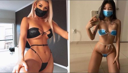 Купальник из масок медицинских