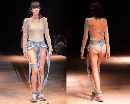 Голые джинсы мода