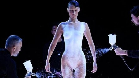 Белла хадид платье из жидкого хлопка