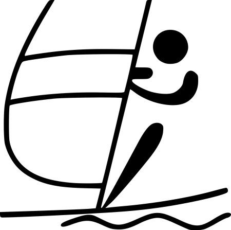 Пиктограммы видов спорта виндсерфинг