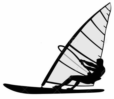 Виндсерфинг силуэт