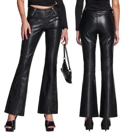 Кожаные штаны клеш 2022