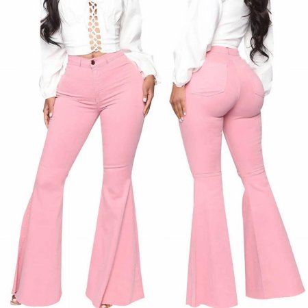 Брюки клеш с высокой талией