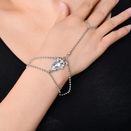 Браслет на ногу с кристаллами