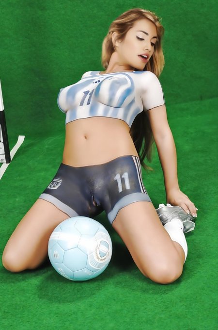 Футбольный бодиарт