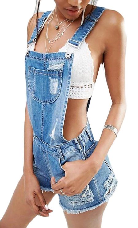 Комбинезон женский джинсовый летний