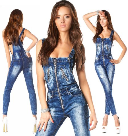 Комбинезон женский джинсовый