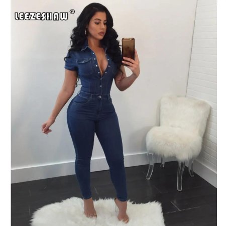 Комбинезон женский джинсовый