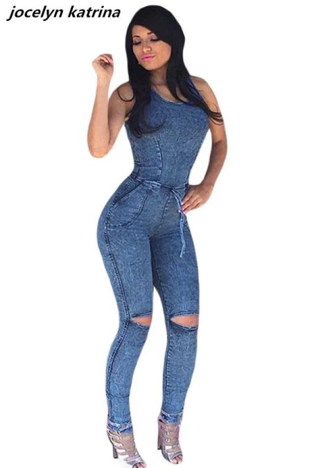 Комбинезон женский джинсовый