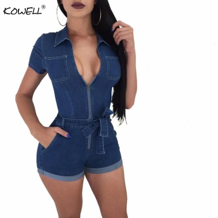 Женский джинсовый комбинезон