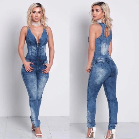 Женский джинсовый комбинезон