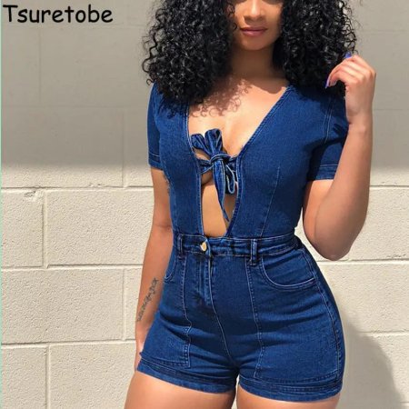 Комбинезон женский джинсовый