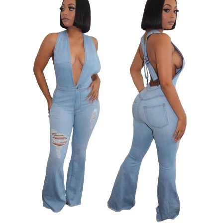 Комбинезон женский джинсовый