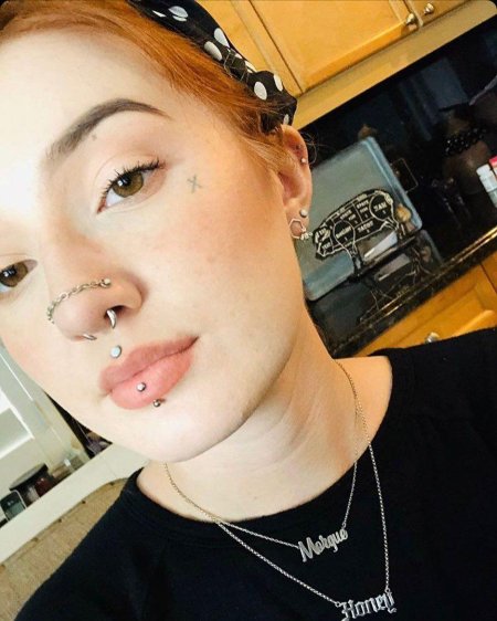 Пирсинг тоннели у девушек