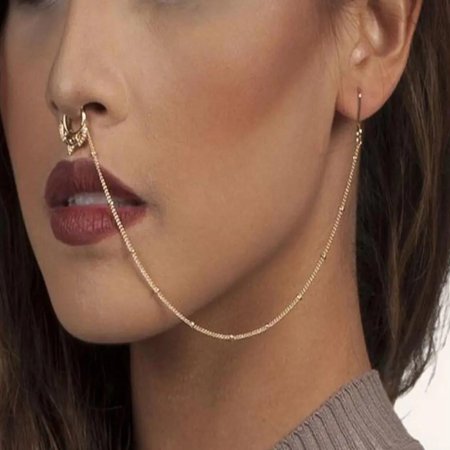 Украшения для прокола носа с цепочкой