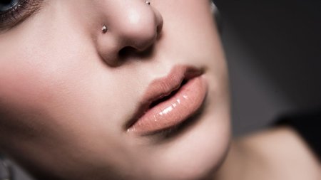 Lip piercing