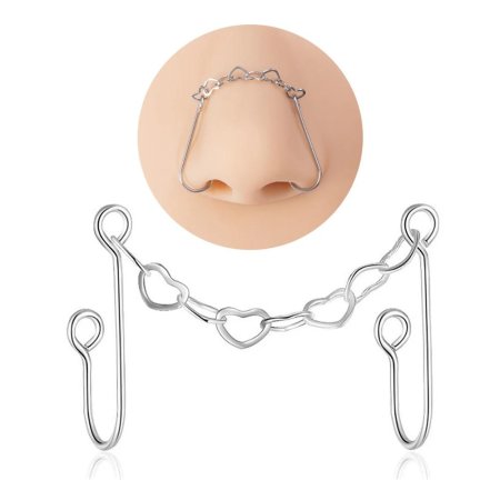 Украшение в нос с цепочкой