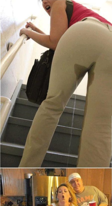 Девушка описалась