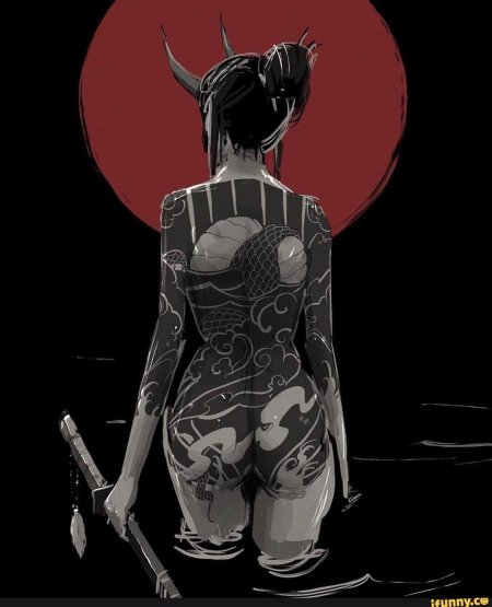 Oni демон самурай girl