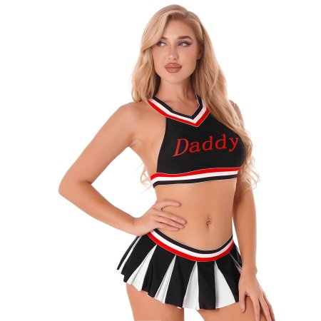 Костюм черлидерши черный