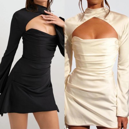 Драпированное мини платье